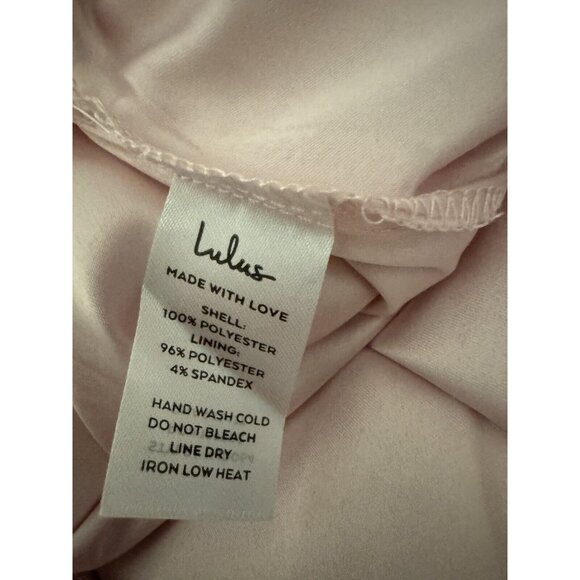 Lulus Pink Long Formal Dress Short Sleeve Wedding Party Cruise NWT NEW - Picture 10 of 13